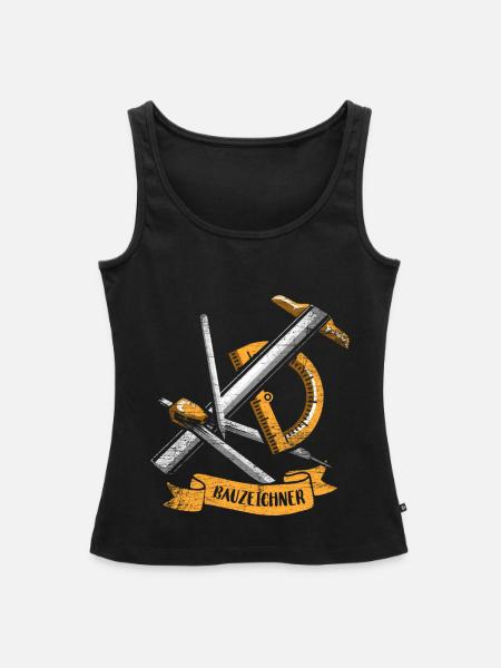 Kreativer Bauzeichner Baustelle - Frauen Premium Organic Tank Top - Schwarz