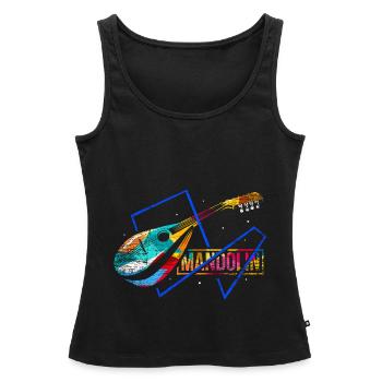 Klassische Mandoline Zupfmusik - Frauen Premium Organic Tank Top - Schwarz - Vorne - AI Model Female 172 light (172cm)