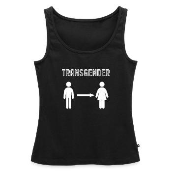 Transgender - Frauen Premium Organic Tank Top - Schwarz - Vorne - AI Model Female 172 light (172cm)