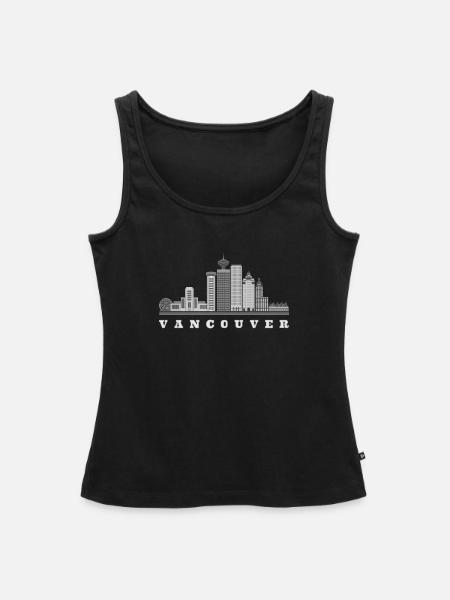 Vancouver Skyline Canada - Débardeur bio Premium Femme - noir