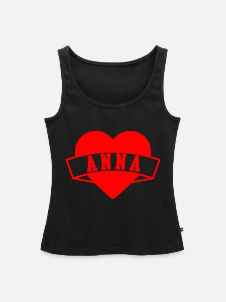 Anna Herzen - Frauen Premium Organic Tank Top - Schwarz