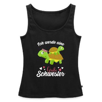 Großer Schwester Schildkröte 2021 - Frauen Premium Organic Tank Top - Schwarz - Vorne - AI Model Female 172 light (172cm)