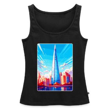The Shard England Uk Reiseposter Souvenir WPA - Frauen Premium Organic Tank Top - Schwarz - Vorne - AI Model Female 172 light (172cm)