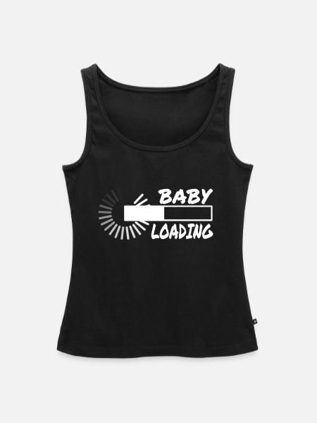Baby Loading - Frauen Premium Organic Tank Top - Schwarz