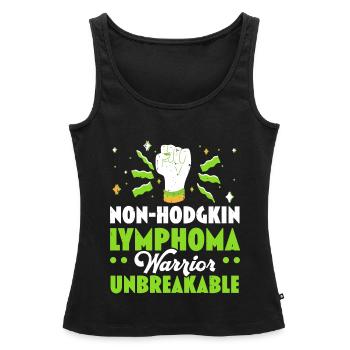 Non-Hodgkin-Lymphom-Krieger Unzerstörbarer Krebs - Frauen Premium Organic Tank Top - Schwarz - Vorne - AI Model Female 172 light (172cm)