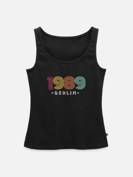 1989-Berlin - Frauen Premium Organic Tank Top - Schwarz