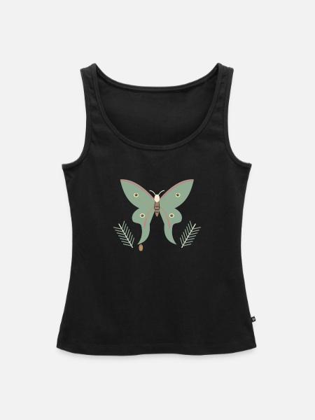 Spanischer Mondmotte und Kiefer - Frauen Premium Organic Tank Top - Schwarz