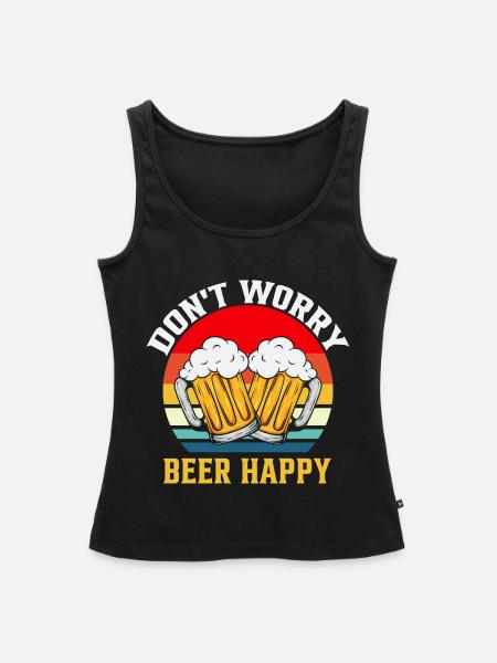 Keine Sorge Bierglück - Frauen Premium Organic Tank Top - Schwarz