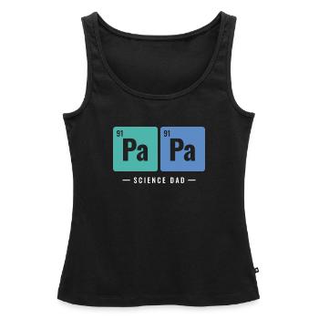 Papa Periodensystem Elemente Wissenschaft Papa - Frauen Premium Organic Tank Top - Schwarz - Vorne - AI Model Female 172 light (172cm)