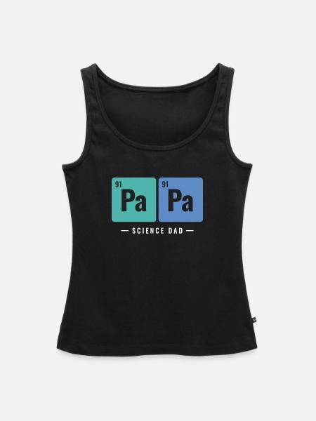 Papa Periodensystem Elemente Wissenschaft Papa - Frauen Premium Organic Tank Top - Schwarz