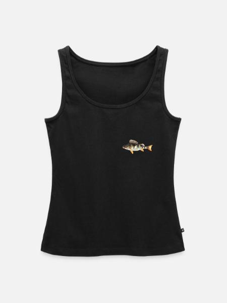 Barsch angeln Polygon  - Frauen Premium Organic Tank Top - Schwarz