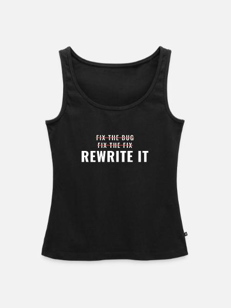Bug beheben Umschreiben Softwareingenieur - Frauen Premium Organic Tank Top - Schwarz