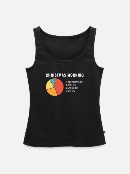 Weihnachtsmorgen-Tortendiagramm - Frauen Premium Organic Tank Top - Schwarz