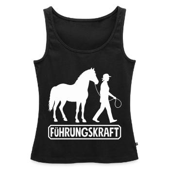 Lustiges Pferdemädchen & Reiter Spruch Geschenke - Frauen Premium Organic Tank Top - Schwarz - Vorne - AI Model Female 172 light (172cm)
