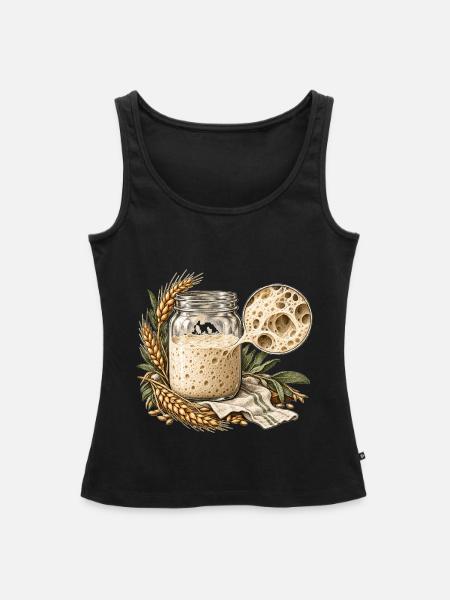 Lebendige Kultur – Sauerteigillustration - Frauen Premium Organic Tank Top - Schwarz