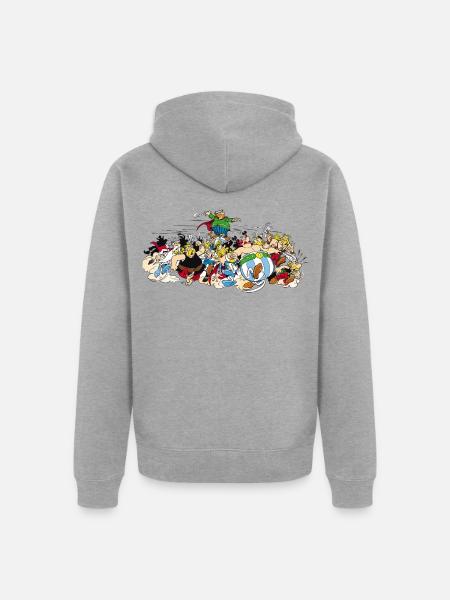 Astérix - Attaque! - Veste à capuche bio Premium Unisexe - gris chiné