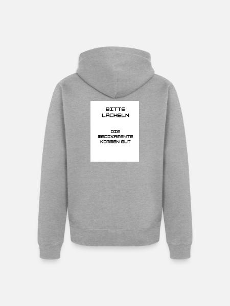 Keep Smiling - Unisex Premium Bio Zip Hoodie - Grau meliert