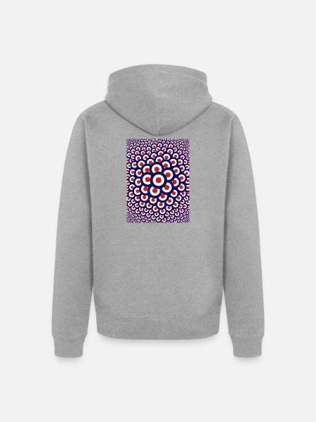 Mod Swarm - Unisex Premium Bio Zip Hoodie - Grau meliert