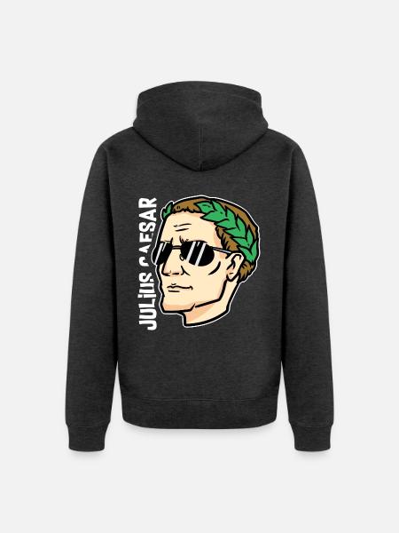 Wagemutiger Cäsar Triumphator - Unisex Premium Bio Zip Hoodie - Anthrazit meliert