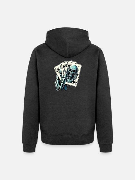 Jeu de cartes Alien - Veste à capuche bio Premium Unisexe - anthracite chiné