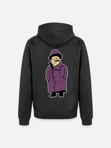 Zielstrebiger Winston Churchill - Unisex Premium Bio Zip Hoodie - Anthrazit meliert