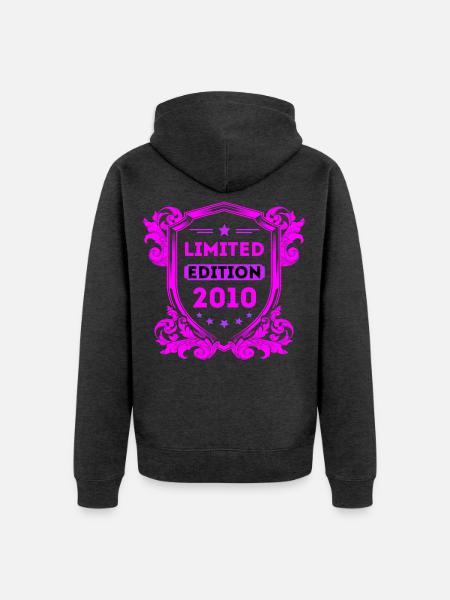 2010 - Unisex Premium Bio Zip Hoodie - Anthrazit meliert