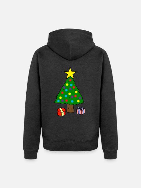 Weihnachtsbaum - Unisex Premium Bio Zip Hoodie - Anthrazit meliert