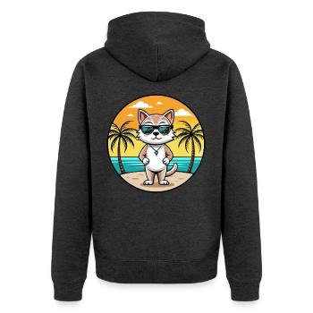 Burmilla Cat Breed Cartoon Lunettes de soleil Beach - Veste à capuche bio Premium Unisexe - anthracite chiné - Dos - Nico (187cm)