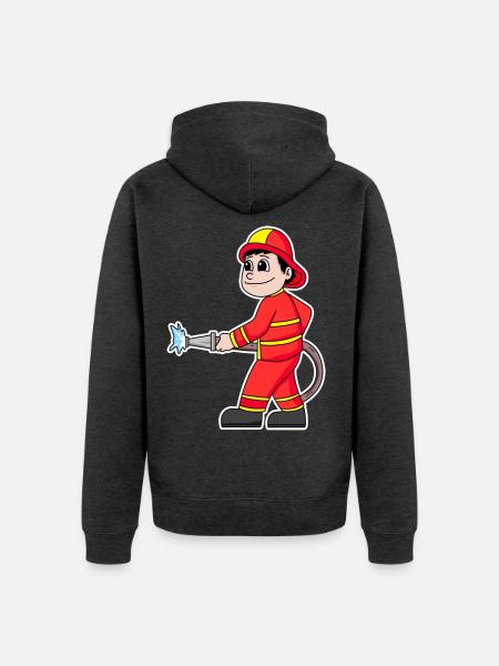 Firefighter - Unisex Premium Organic Zip Hoodie - heather anthracite