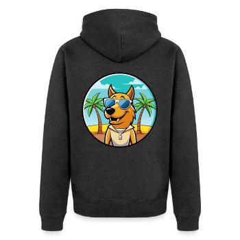 Smaland Hound Chien Race Dessin Animé Lunettes De Soleil Plage - Veste à capuche bio Premium Unisexe - anthracite chiné - Dos - Nico (187cm)