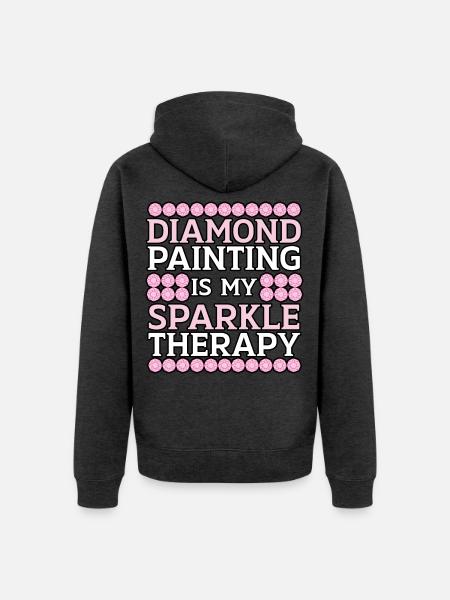 Diamantmalerei Handwerkszeug Diamantmaler - Unisex Premium Bio Zip Hoodie - Anthrazit meliert