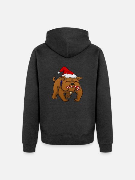 Bulldog - Unisex Premium Bio Zip Hoodie - Anthrazit meliert