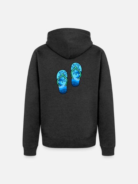flipflop - Unisex Premium Bio Zip Hoodie - Anthrazit meliert
