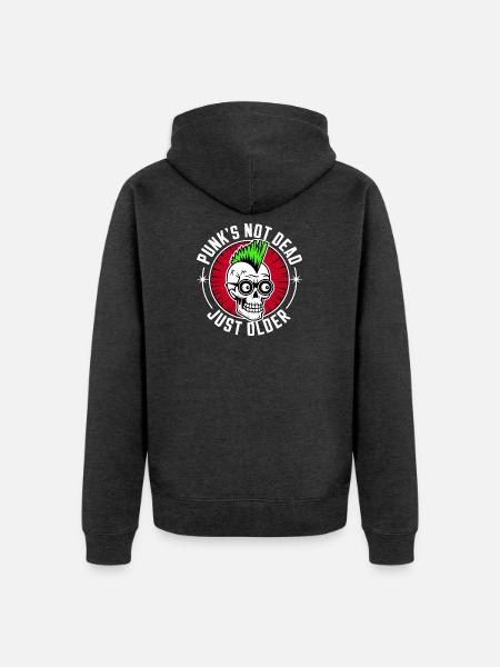 Punk's not dead just older - Unisex Premium Bio Zip Hoodie - Anthrazit meliert