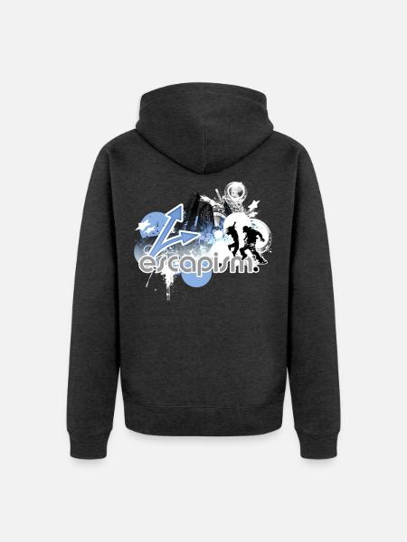 Urban Adventure Silhouetten - Unisex Premium Bio Zip Hoodie - Anthrazit meliert
