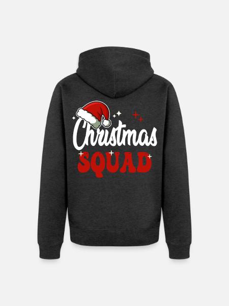 Weihnachtsmannschaft - Unisex Premium Bio Zip Hoodie - Anthrazit meliert