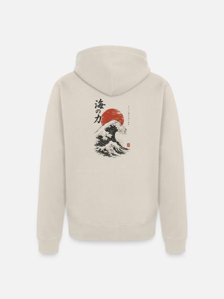 Kraft des Meeres - Unisex Premium Bio Zip Hoodie - Beige