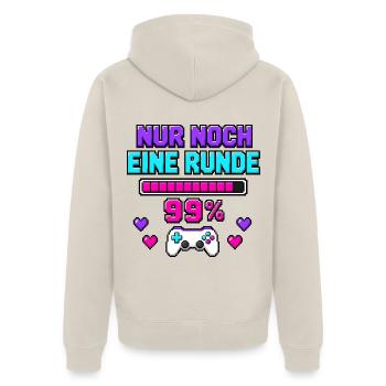 Gaming Lover - Unisex Premium Bio Zip Hoodie - Beige - Hinten - Thijin (182cm)