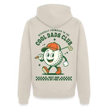 Bestes Golf-Dad-Duo - Unisex Premium Bio Zip Hoodie - Beige - Hinten - Thijin (182cm)