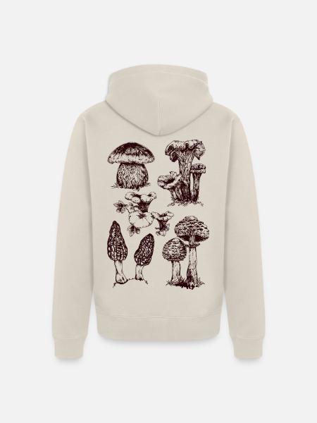 Champignons - Unisex Premium Bio Zip Hoodie - Beige