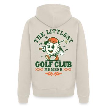 Kleines Golfmitglied - Unisex Premium Bio Zip Hoodie - Beige - Hinten - Thijin (182cm)