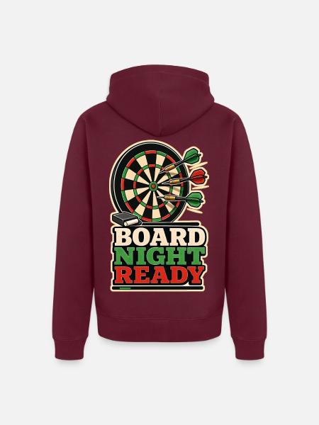 BOARD NIGHT READY - Unisex Premium Bio Zip Hoodie - Burgunderrot