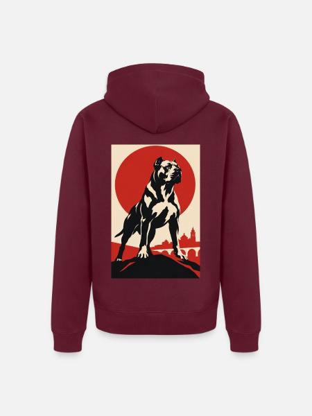 Córdoba Kampfhund - Unisex Premium Bio Zip Hoodie - Burgunderrot