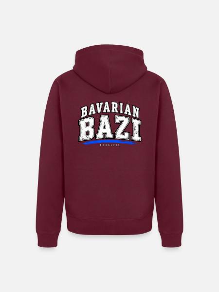 Bavarian Bazi Bergflix - Unisex Premium Bio Zip Hoodie - Burgunderrot
