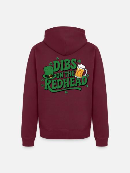 St. Patricks Irish - Unisex Premium Bio Zip Hoodie - Burgunderrot