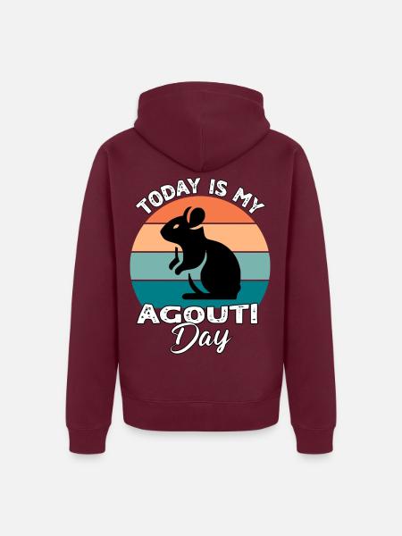 Aguti Agouti - Unisex Premium Bio Zip Hoodie - Burgunderrot