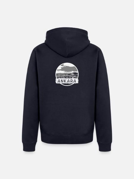 Ankara City - Unisex Premium Bio Zip Hoodie - Navy