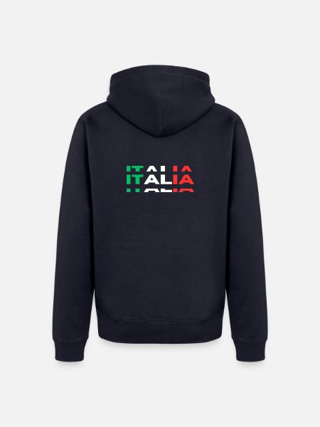 ITALIA - Unisex Premium Bio Zip Hoodie - Navy
