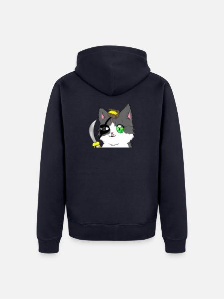 Piraten-Chat - Unisex Premium Bio Zip Hoodie - Navy
