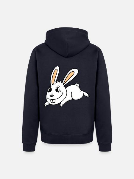 Rabbit easter - Unisex Premium Organic Zip Hoodie - navy
